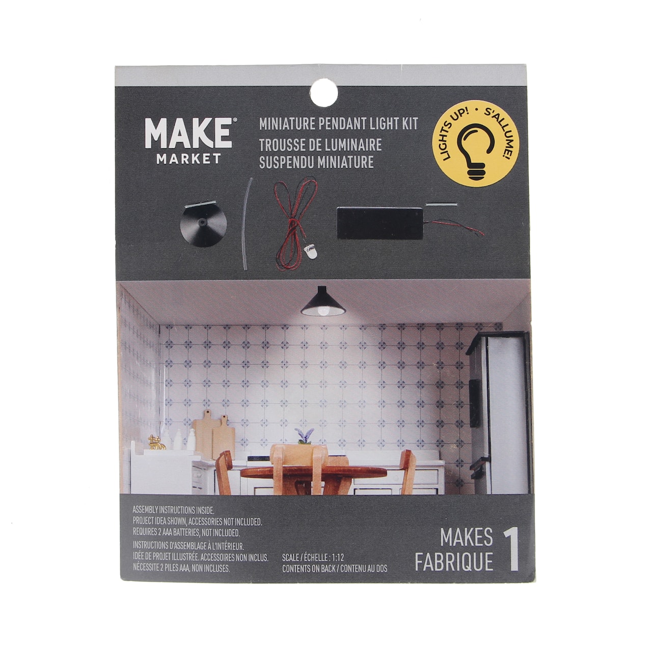 Mini Black Round Pendant Light Kit by Make Market®